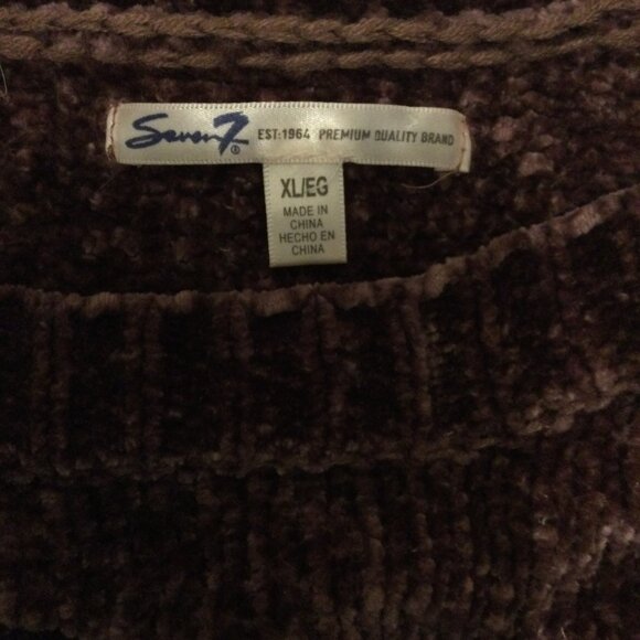 7 For All Mankind Sweater Maroon - Picture 2 of 2